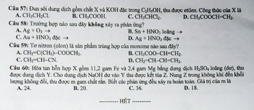 Thí sinh tâm đắc với câu Nghị luận xã hội trong đề Văn khối D 8