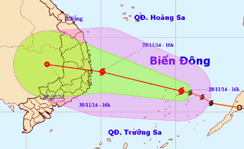 Bão số 4 di chuyển nhanh, đổ bộ Bình Định - Khánh Hòa 1