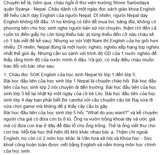 Xôn xao bức thư của cô gái Việt tại Nepal gửi Bộ trưởng Bộ Giáo dục 1