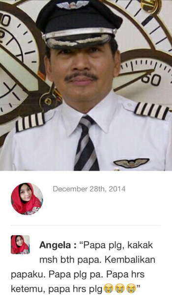 Vợ v&agrave; con g&aacute;i cơ trưởng m&aacute;y bay mất t&iacute;ch AirAsia ho&agrave;n to&agrave;n suy sụp 1