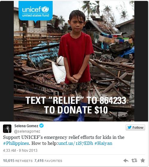 Các sao thế giới kêu gọi giúp đỡ Philippines sau siêu bão Haiyan 3