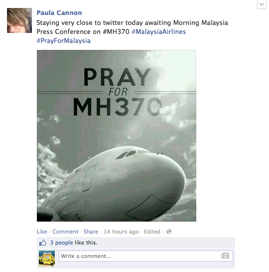 Cư dân mạng khắp thế giới cùng cầu nguyện cho chuyến bay MH370 được bình an 8