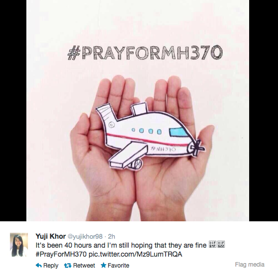 Cư dân mạng khắp thế giới cùng cầu nguyện cho chuyến bay MH370 được bình an 12