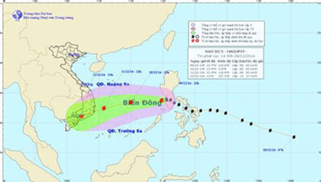 Bão Hagupit tràn vào biển Đông, gió giật cấp 10 1