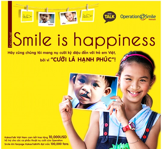 KakaoTalk hợp tác cùng Operation Smile trong “Vì cười là hạnh phúc” 2