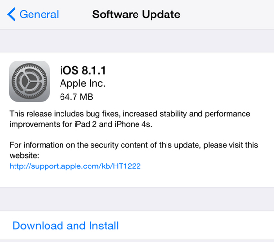 Apple "tung" iOS 8.1.1, mượt hơn cho iPhone 4S 1