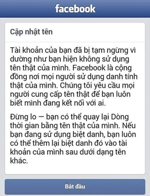 Người dùng Facebook Việt Nam "khổ sở" vì bị ép đổi tên 1