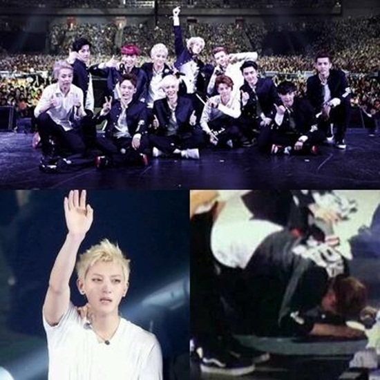 EXO bị n&eacute;m đ&aacute; v&igrave; h&agrave;nh động quỳ lạy fan Nhật 3