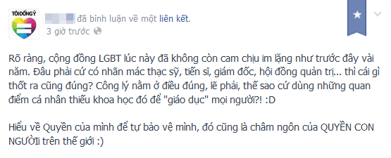 Cư dân mạng bất bình vì phát biểu "đồng tính là bệnh" của thạc sỹ tâm lý 1