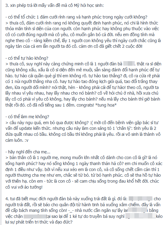 Cư dân mạng bất bình vì phát biểu "đồng tính là bệnh" của thạc sỹ tâm lý 3