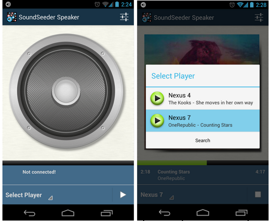 Chơi nhạc từ nhiều thiết bị Android cùng một lúc với SoundSeeder 2