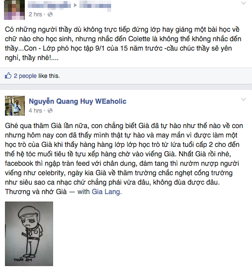 Cựu học sinh Sài Gòn chia sẻ những status xúc động về thầy giám thị già vừa qua đời 3