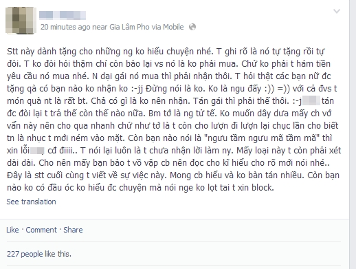 Cô gái bị đòi quà: "Được tặng quà mà không nhận thì bị ngu đấy" 2