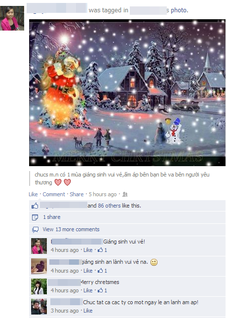 Facebook tràn ngập không khí Giáng sinh 12