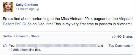 Kelly Clarkson h&aacute;o hức khi sắp đến Việt Nam biểu diễn 1