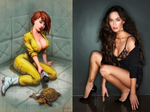 Megan Fox nhuộm tóc đỏ làm bạn Ninja Rùa 3