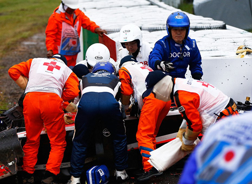 Hé lộ đoạn video vụ tai nạn kinh hoàng của tay đua F1 Jules Bianchi 1
