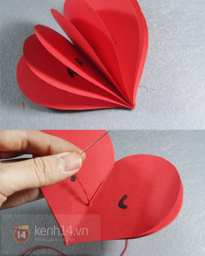 How to Make Simple Paper Heart Flowers