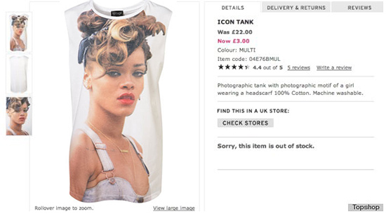 Rihanna thắng đậm Topshop trong vụ kiện "áo T-shirt" 2