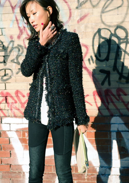 Tweed Jacket - Vẻ nữ t&iacute;nh ẩn chứa trong sự th&ocirc; r&aacute;p 27