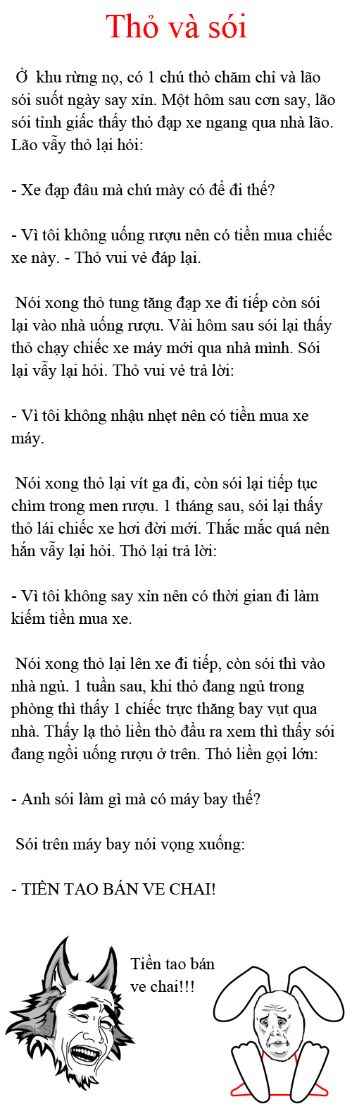 [Truyện cười] Thỏ và sói 1