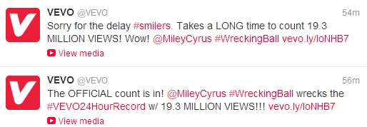 MV "không mặc gì" của Miley Cyrus phá vỡ kỉ lục Vevo 1