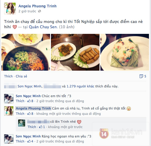 Angela Phương Trinh đi ăn chay cầu thi Tốt nghiệp được điểm cao 1