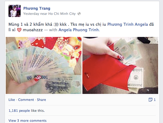 Sao Việt cùng sao Hoa ngữ sung sướng khoe phong bao lì xì 2