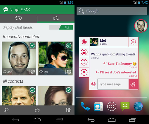 "Độ" giao diện Chat Head cho tin nhắn SMS trên Android 2
