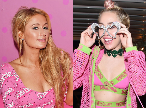 Miley Cyrus hôn môi Paris Hilton trước mặt bạn trai 1