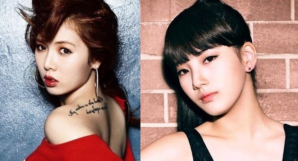 Cư d&acirc;n mạng so s&aacute;nh ảnh ng&agrave;y xưa của HyunA v&agrave; Suzy 1
