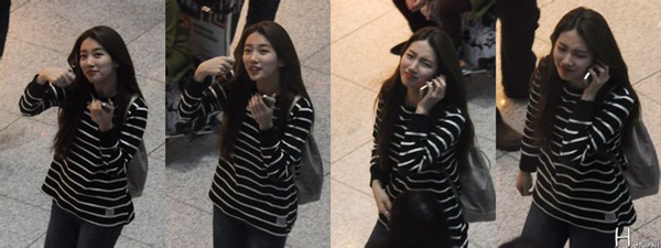 Suzy (miss A) đẹp rạng rỡ v&agrave; cực nhắng nh&iacute;t tại s&acirc;n bay 9