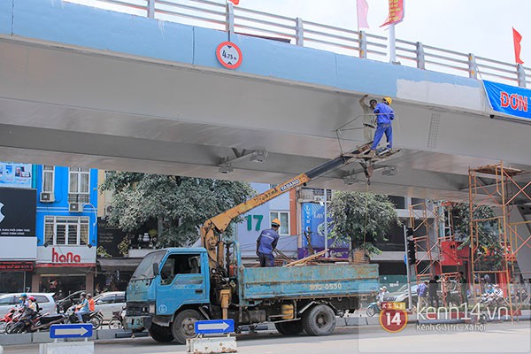 Cận cảnh cầu vượt nhẹ đẹp nhất Hà Nội một ngày trước khi thông xe 14