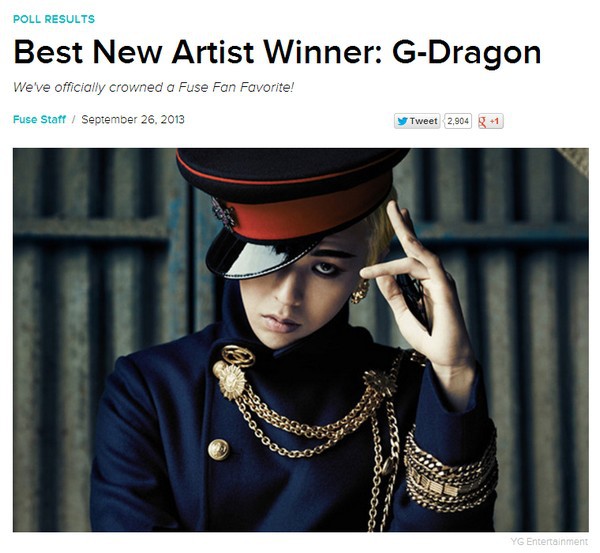 G-Dragon vượt 71 nghệ sỹ thế giới để trở thành “Nghệ sỹ mới xuất sắc nhất” 1