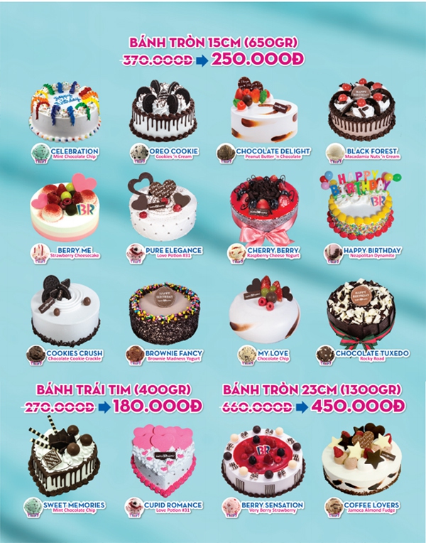 Ưu đãi giảm giá 31% dành cho bánh kem lạnh Baskin Robbins 7