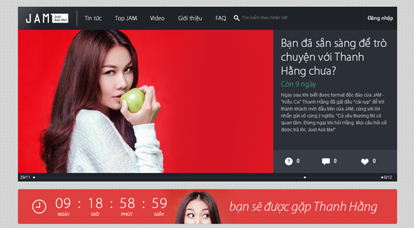 Giới thiệu JAM (Just Ask Me!) – Trang web tương tác với người nổi tiếng chân thực nhất Việt Nam! 1