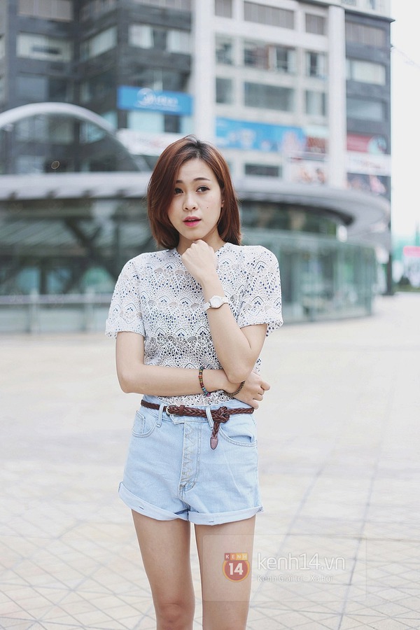 Gợi ý tips mix đồ đón hè với shorts jeans bụi bặm 5