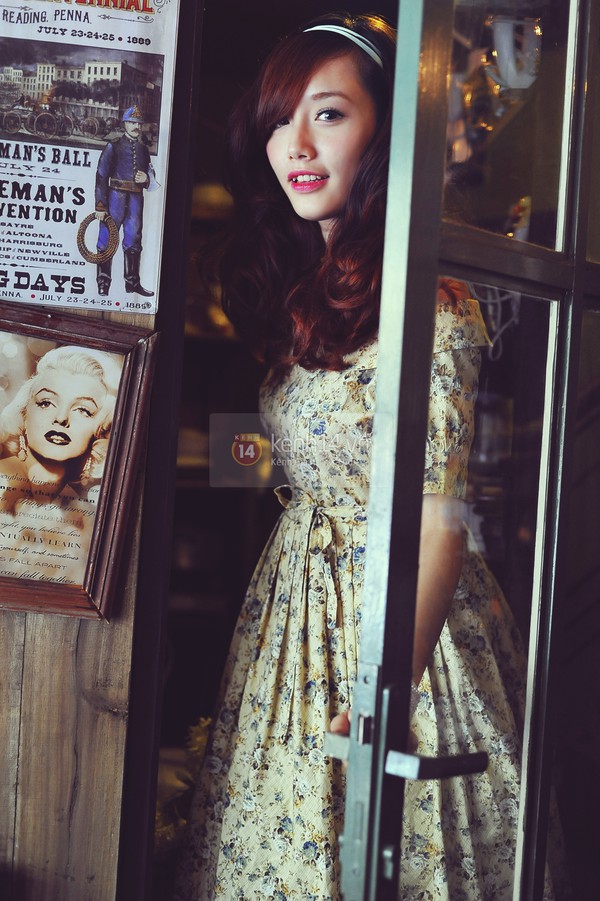 V&aacute;y hoa vintage t&ocirc; điểm m&ugrave;a h&egrave; th&ecirc;m dịu d&agrave;ng 5
