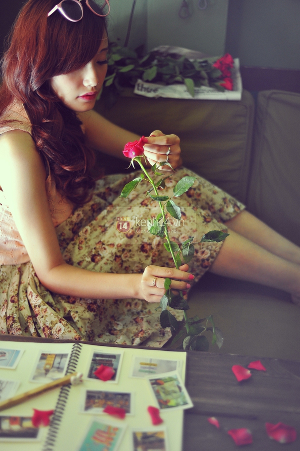 V&aacute;y hoa vintage t&ocirc; điểm m&ugrave;a h&egrave; th&ecirc;m dịu d&agrave;ng 12