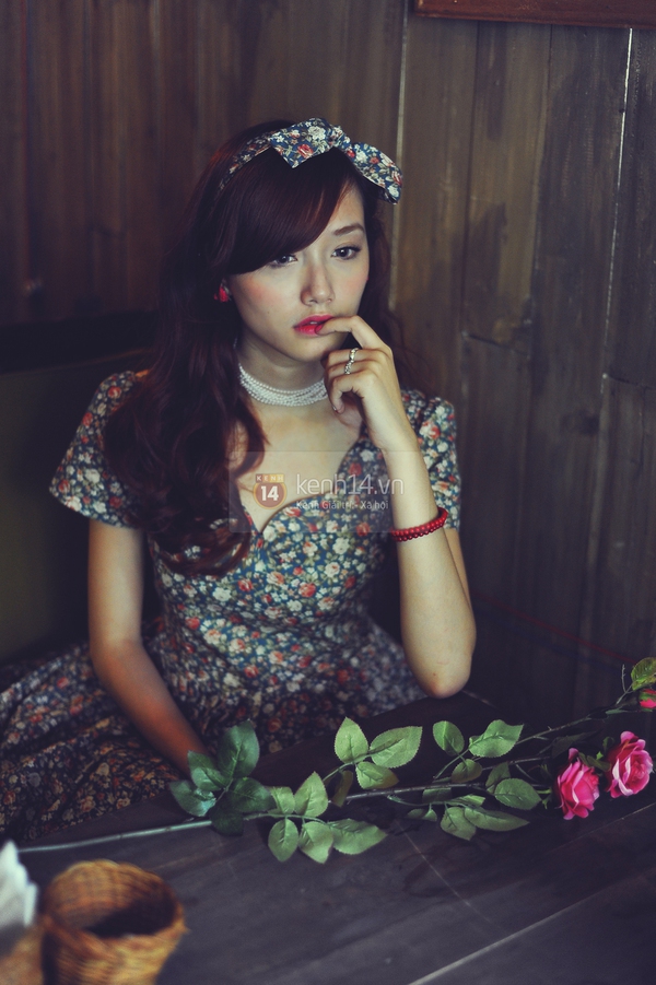 V&aacute;y hoa vintage t&ocirc; điểm m&ugrave;a h&egrave; th&ecirc;m dịu d&agrave;ng 13