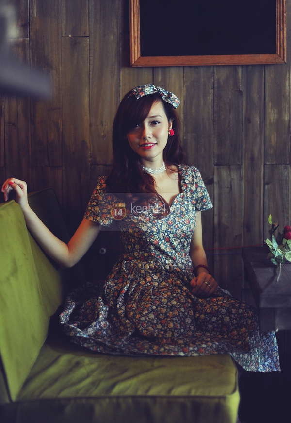 V&aacute;y hoa vintage t&ocirc; điểm m&ugrave;a h&egrave; th&ecirc;m dịu d&agrave;ng 14