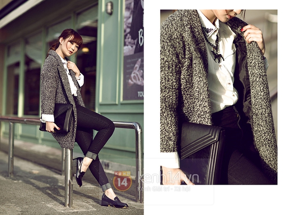 Mix đồ "chất" và thoải mái cùng áo khoác dáng blazer  9