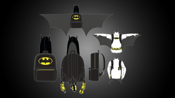 Ba l&ocirc; Batman k&egrave;m mũ tr&ugrave;m đầu v&agrave; c&aacute;nh 1