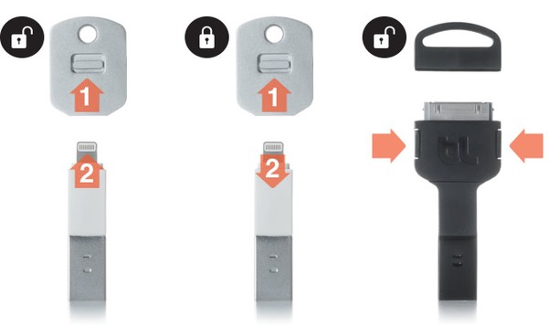 C&aacute;p sạc iPhone/iPad/iPod h&igrave;nh ch&igrave;a kh&oacute;a 4