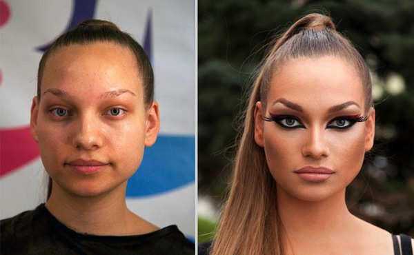 Cô Gái Trẻ Make Up Mỹ Phẩm Làm Đẹp Trang Điểm Khỏe Mạnh Hình Minh Họa
