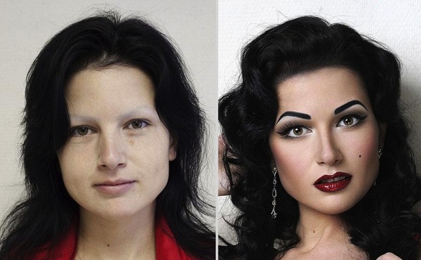 Các hình ảnh khó tin trước và sau make-up 13