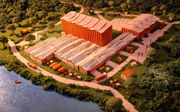 Nuốt nước bọt trước tranh phong cảnh l&agrave;m từ đồ ăn 16