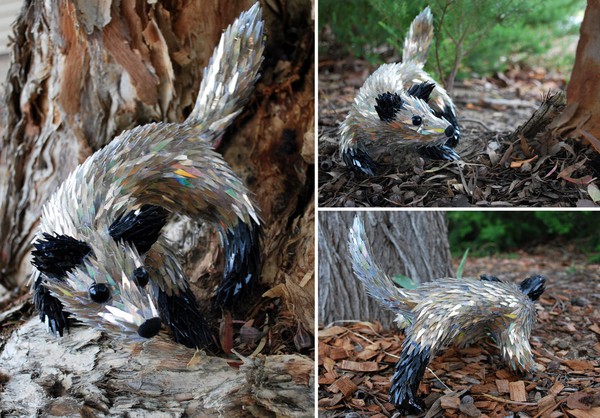Mô hình động vật làm từ mảnh vỡ đĩa CD tuyệt đẹp 13