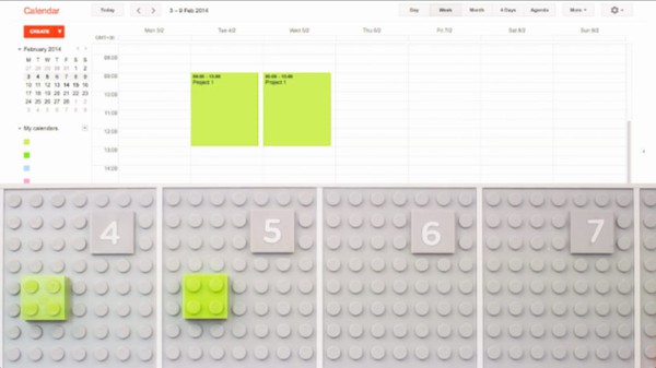 Lịch Lego đồng bộ hóa với Google Calendar hoặc iCal 3