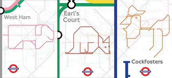 Những động vật ngộ nghĩnh "trốn" trong bản đồ t&agrave;u điện ngầm London 9